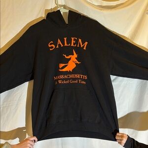 Salem Black and Orange Graphic Hoodie